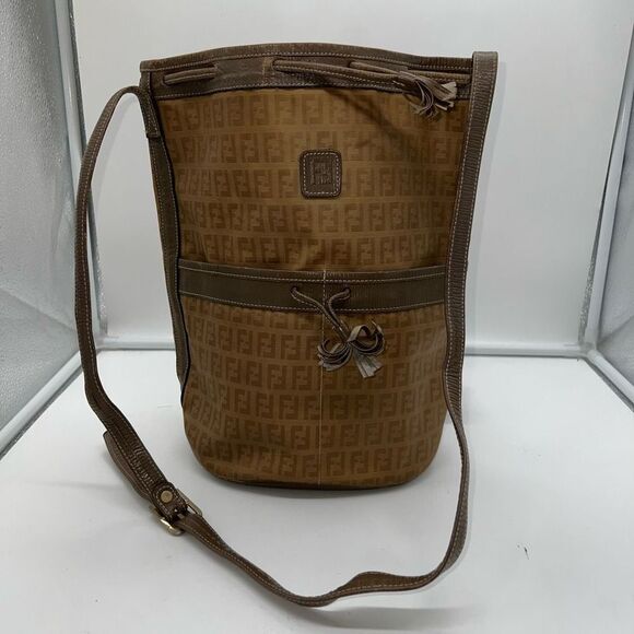 Fendi Handbags - Fendi Vintage Monogram Bucket Shoulder Bag